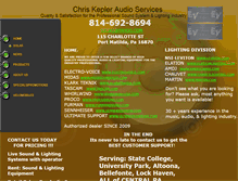 Tablet Screenshot of chriskepleraudio.com